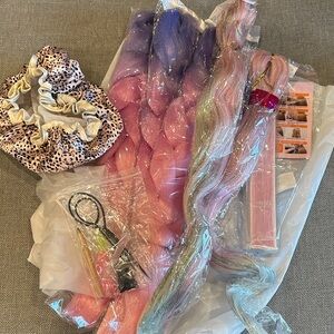 Colorful Hair Extensions Set
